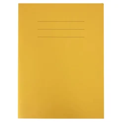 TTS A4 Choice Exercise Book 8mm Ruled Margin Yellow 80pg pk New