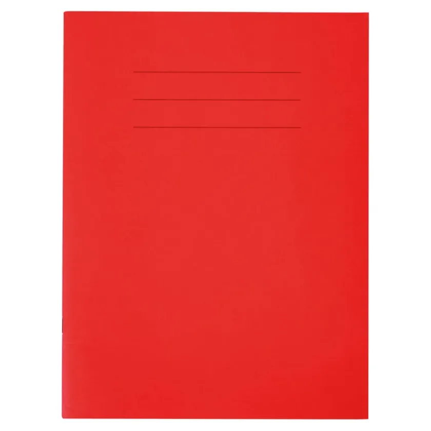 TTS A4+ Choice Exercise Book 8mm Ruled Margin 80pg Red pk Hot