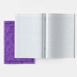 TTS A4+ Exercise Book 8mm Ruled Margin Purple 40pg 50pk
