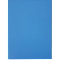 TTS A4 Exercise Book 8mm Ruled Margin Blue 64pg pk New