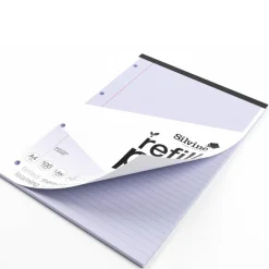 TTS A4 Tinted Refill Pads 8mm Ruled Margin Assorted 100pg 5pk Discount