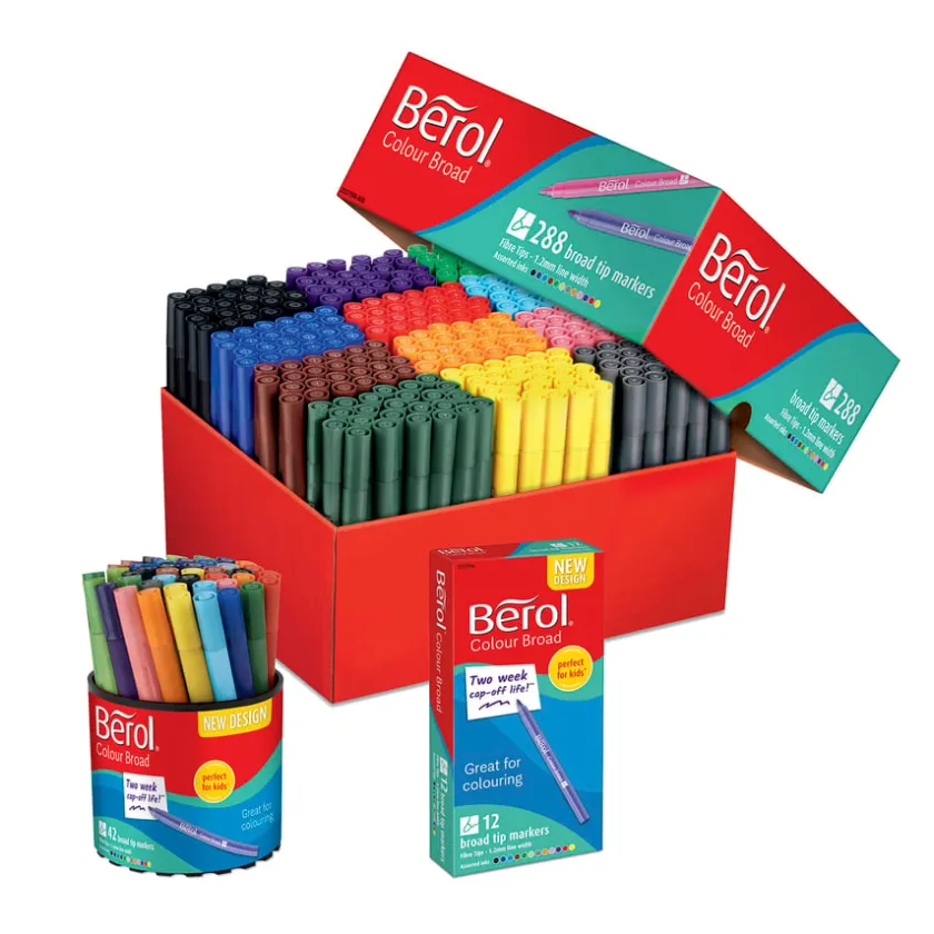 TTS Berol® Colour Broad Pens Assorted New