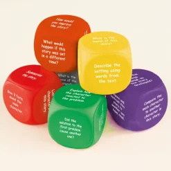 TTS Bloom's Taxonomy Reading Comprehension Dice KS2 6pk