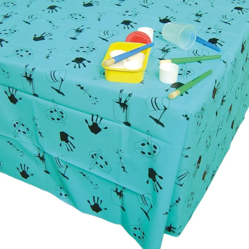 TTS Blue Plastic Table Cover 1.5x1.5m Outlet
