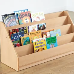 TTS Classic Beech Four Level Bookcase Unit H580 x W400 x L1200mm Online