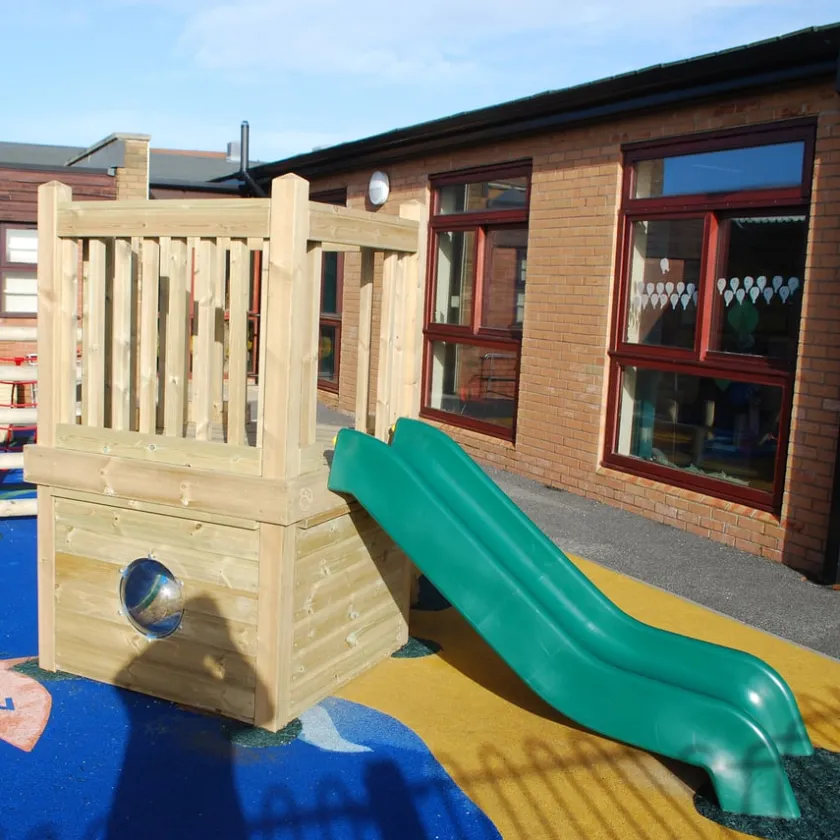 TTS Climbing Frame Tower with Slide Discount