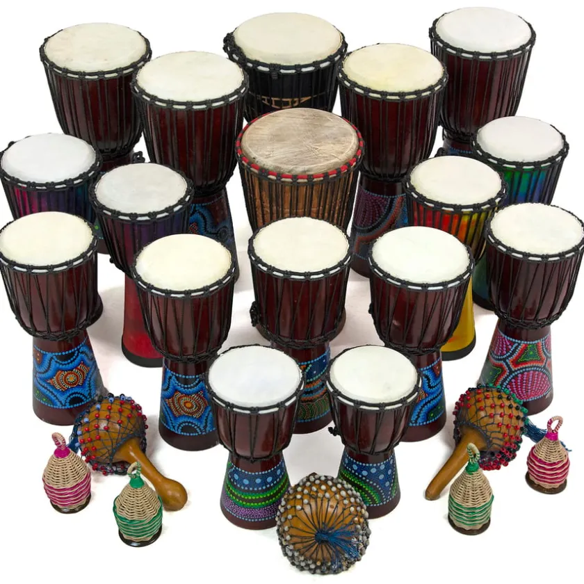 TTS Djembe Drums & Shakers 24 Players New