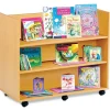 TTS Double Sided Book Display Unit with Horizontal Shelves Outlet