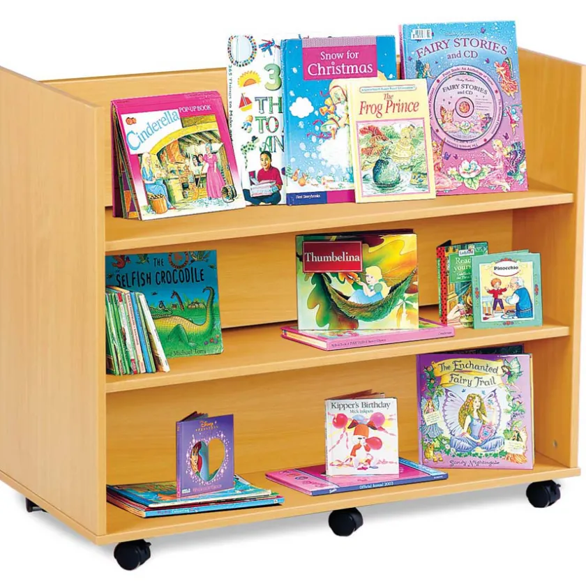 TTS Double Sided Book Display Unit with Horizontal Shelves Outlet