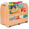 TTS Double Sided Mobile Bookcase Storage Unit H700mm Hot