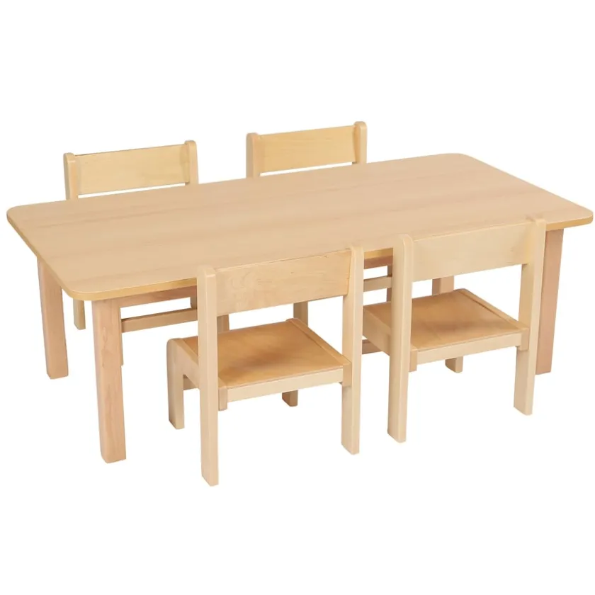 TTS Essentials Beech Rectangular Table Discount