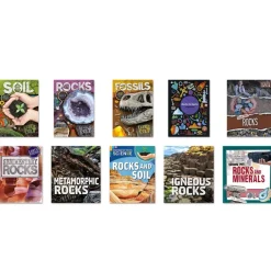 TTS KS2 - Rocks, Soils, Minerals and Fossils Books 10pk Clearance