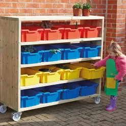 TTS Large Outdoor Mobile Storage Shelving Unit H1140mm Discount