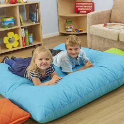 TTS Large Quilted Floor Cushion Turquoise W1500 x L1500mm Hot