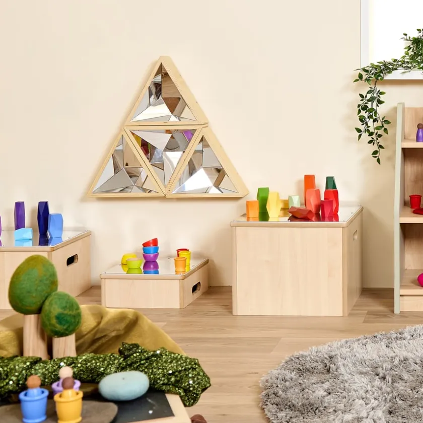 TTS Loose Parts Tonal Rainbow Wooden Boulder Blocks Clearance