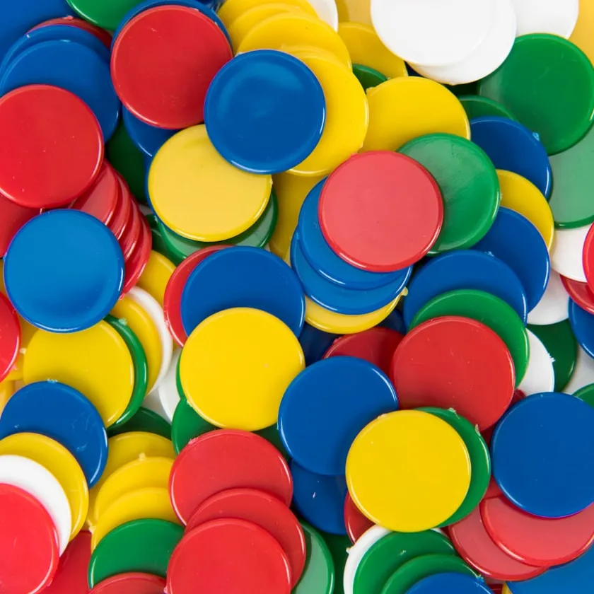 TTS Multicoloured 20mm Plastic Counters Discount