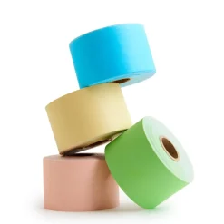 TTS Poster Paper Border Rolls Pastel Assorted 50mm x 50m 4pk