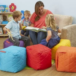 TTS Quilted Cube Beanbags 6pk Sale