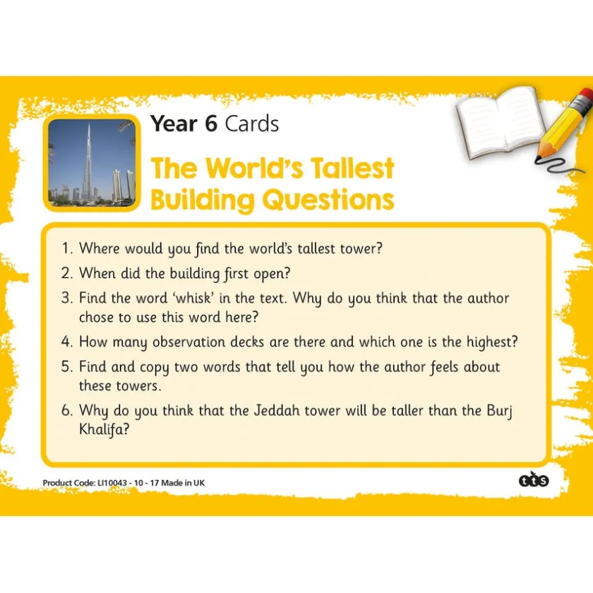 TTS Reading Comprehension Cards Year 6 Online