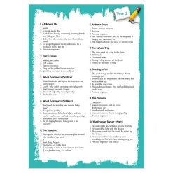 TTS Reading Comprehension Topic Cards Year 2 Best