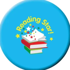 TTS Reading Star Button Badges 40pk Discount