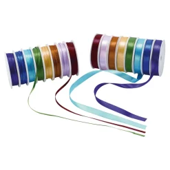 TTS Satin Ribbon Assorted 120m New