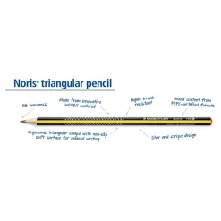TTS Staedtler Noris Triangular HB Pencils pk New