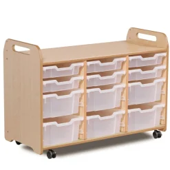 TTS Tray Storage W/ 6 Shallow 6 Deep Translucent Trays Hot