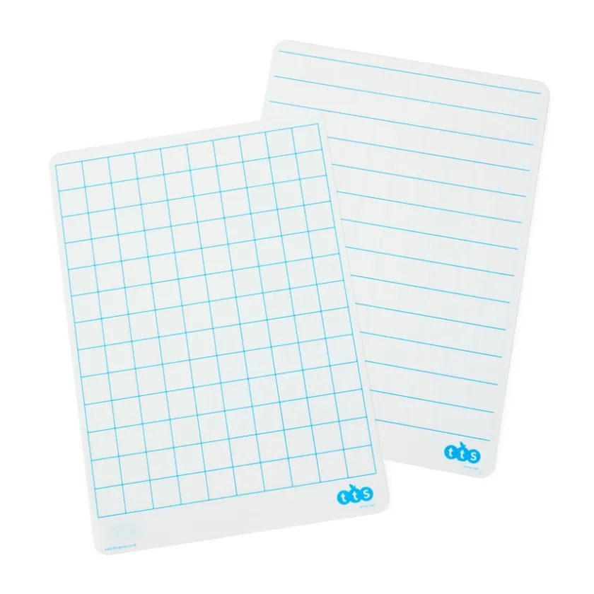 TTS A4 Double Sided Gridded/Lined Whiteboards Outlet