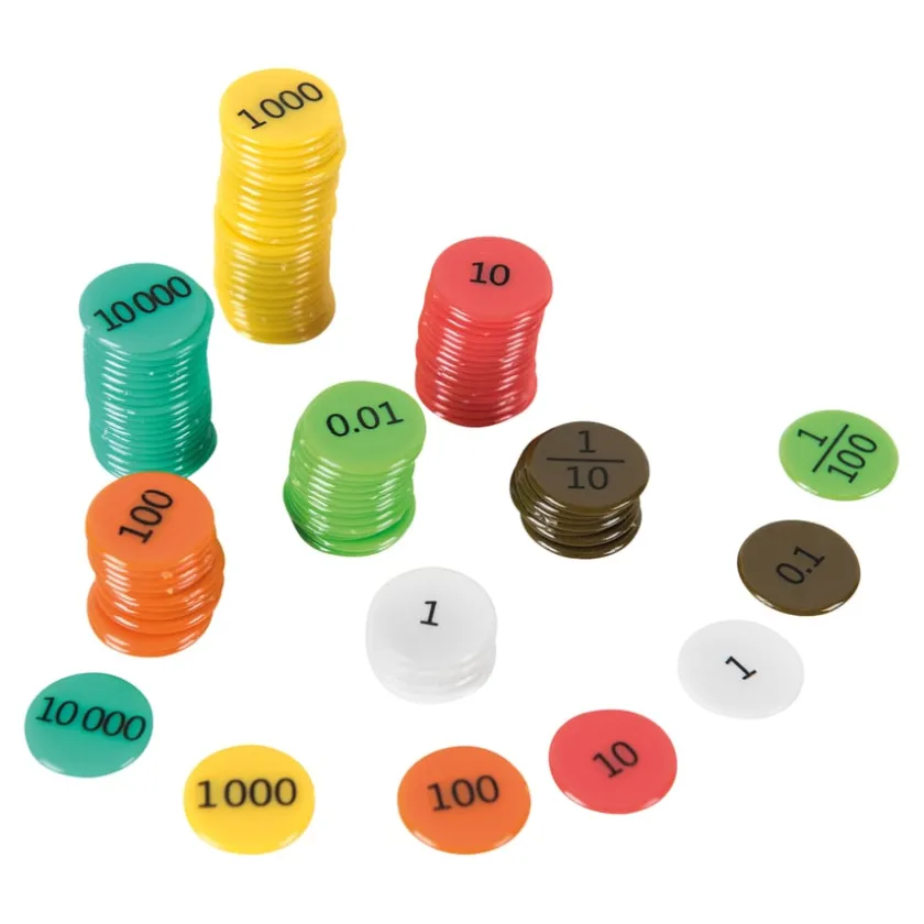 TTS Coloured Plastic Place Value Counters 990pcs Discount