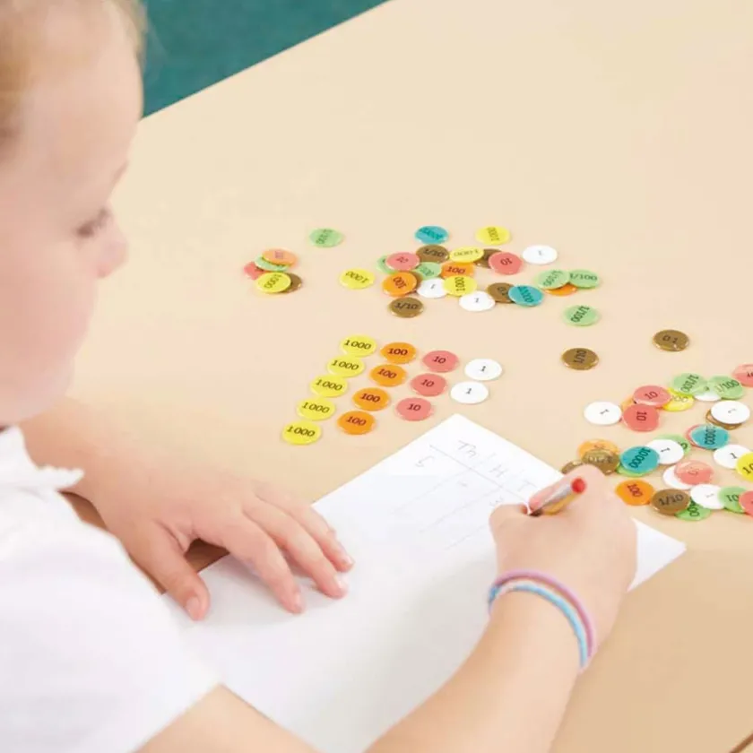 TTS Coloured Plastic Place Value Counters 990pcs Discount