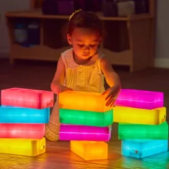 TTS Light Up Glow Construction Bricks 12pk New