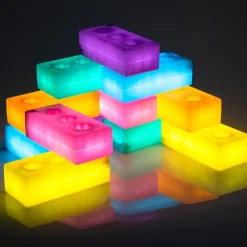 TTS Light Up Glow Construction Bricks 12pk New