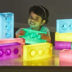 TTS Light Up Glow Construction Bricks 12pk New