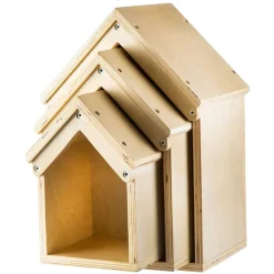 TTS Nesting Wooden Small World Houses 3pk Sale