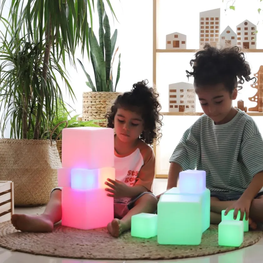 TTS Sensory ICT Glow Construction Blocks 12pk Outlet