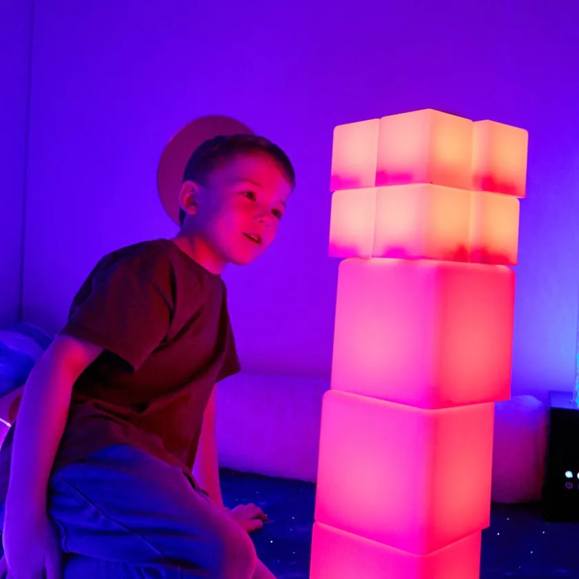 TTS Sensory ICT Glow Construction Blocks 12pk Outlet