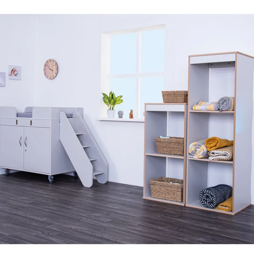 TTS Walk Up Changing Unit Pale Grey & Antibac Mat