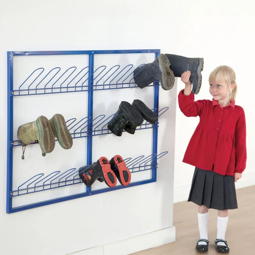 TTS Wall Mountable Wellie Storage Rack Online
