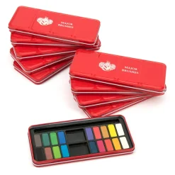 TTS Watercolour Tin 18 Block 10pk New