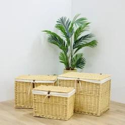 TTS Wicker Storage Hamper Baskets Hot