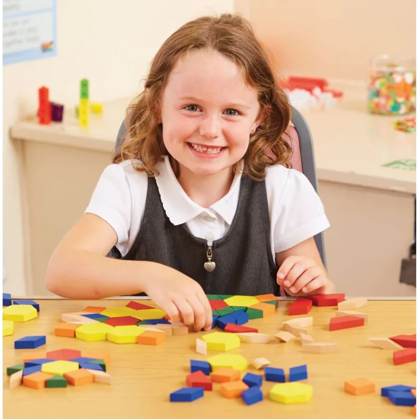 TTS Wooden Geometric Pattern Blocks 250pk Discount