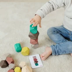 TTS Wooden Stacking Building Boulders 18pk Hot