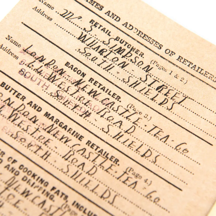 TTS WW2 Ration Book