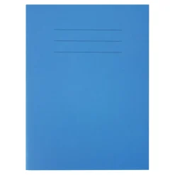 TTS 9''x7'' Exercise Book 8mm Ruled Margin Blue 80pg pk Outlet