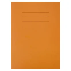 TTS 9''x7'' Exercise Book 8mm Ruled Margin Orange 80pg pk Sale