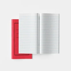 TTS 8'' x 4'' Exercise Book 12mm Ruled 32pg Red 50pk