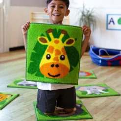 TTS Zoo Animals Mini Placement Carpet Squares 30pk Online